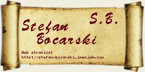 Stefan Bočarski vizit kartica
